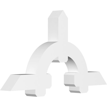 Ekena Millwork Ericson Architectural Grade PVC Gable Bracket, 60"W x 32 1/2"H x 6"D x 6"F, 13/12 Pitch GBP060X33X0606ERI00